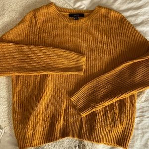 Adorable mustard knit sweater